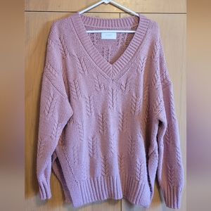 Oversized Long Dusty Pink Sweater